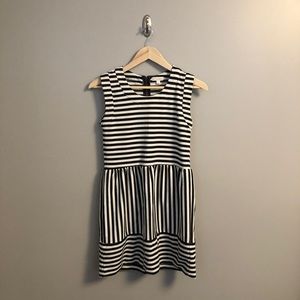 Back & White Striped Dress